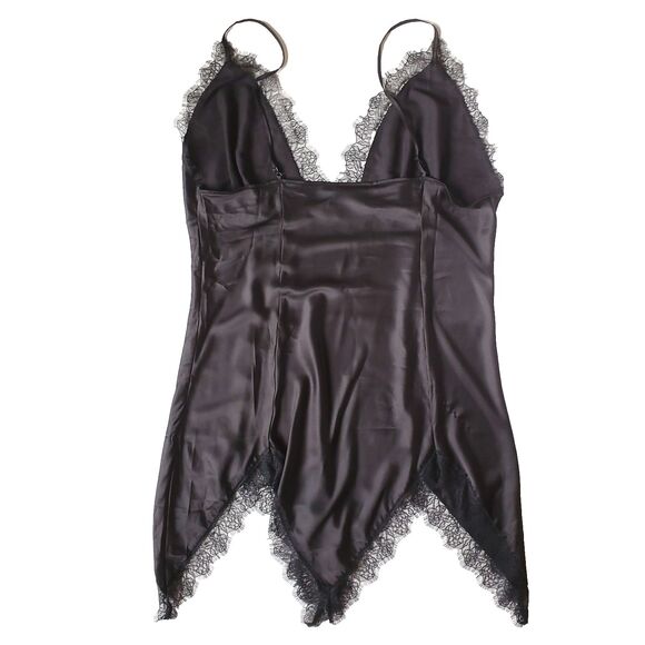 Killstar Fatal Farewell Nightdress 4XL Satin Slip Dress Black Lace Fringe Gothic - Picture 3 of 12